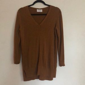 V Neck Tunic Sweater